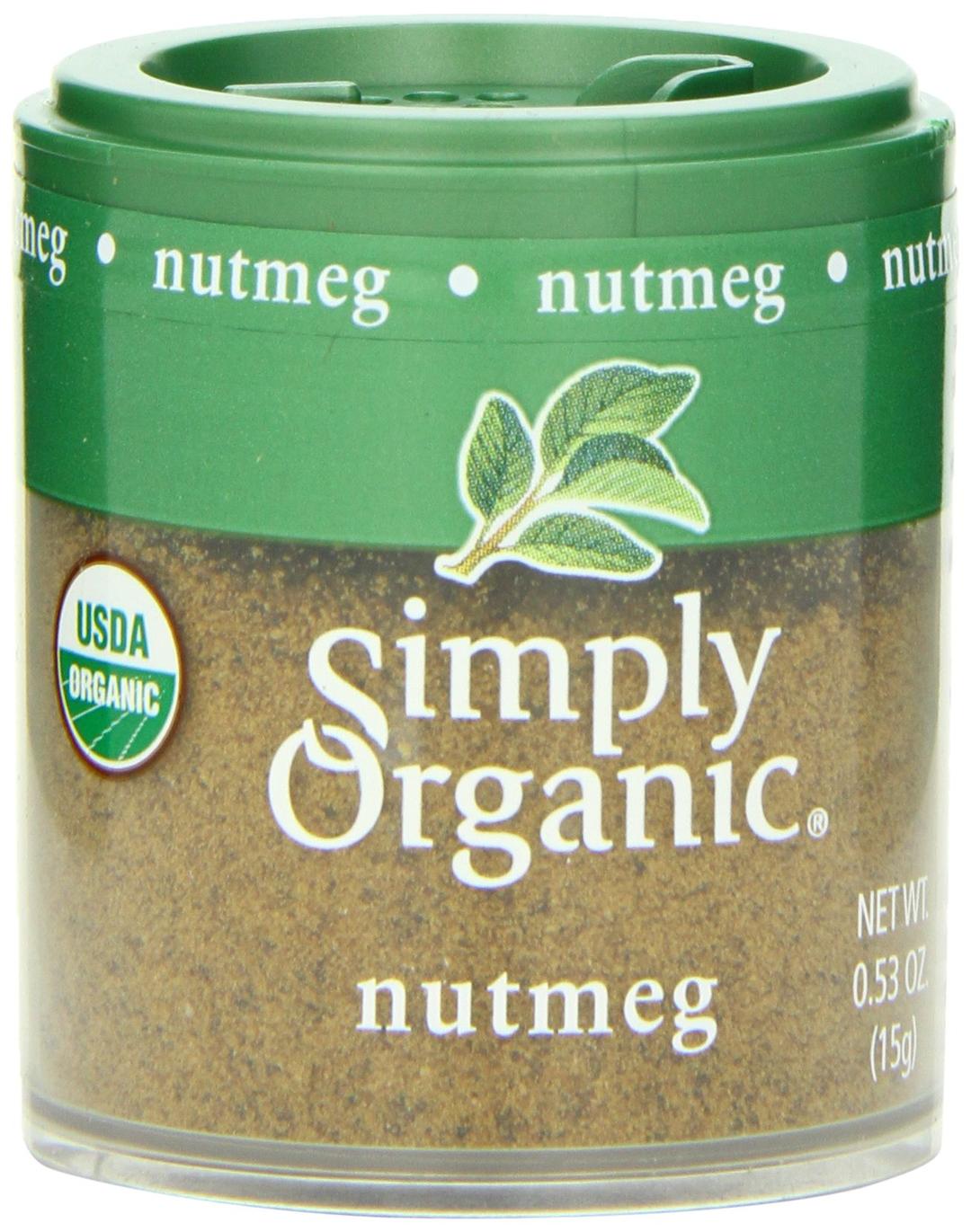 Simply Organic Ground Nutmeg, Certified Organic | 0.53 oz | Myristica fragrans Houtt.