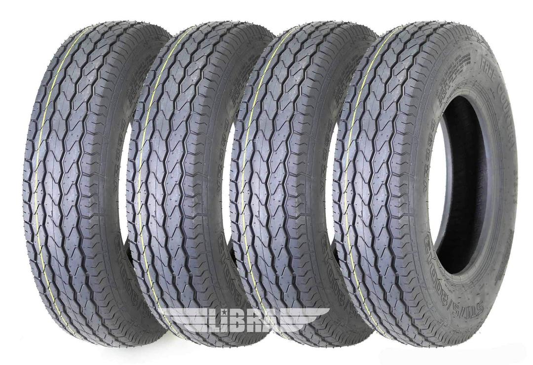 FREE COUNTRY 4 Premium Heavy Duty Trailer Tires ST175/80D13 8PR Load Range D - 11071