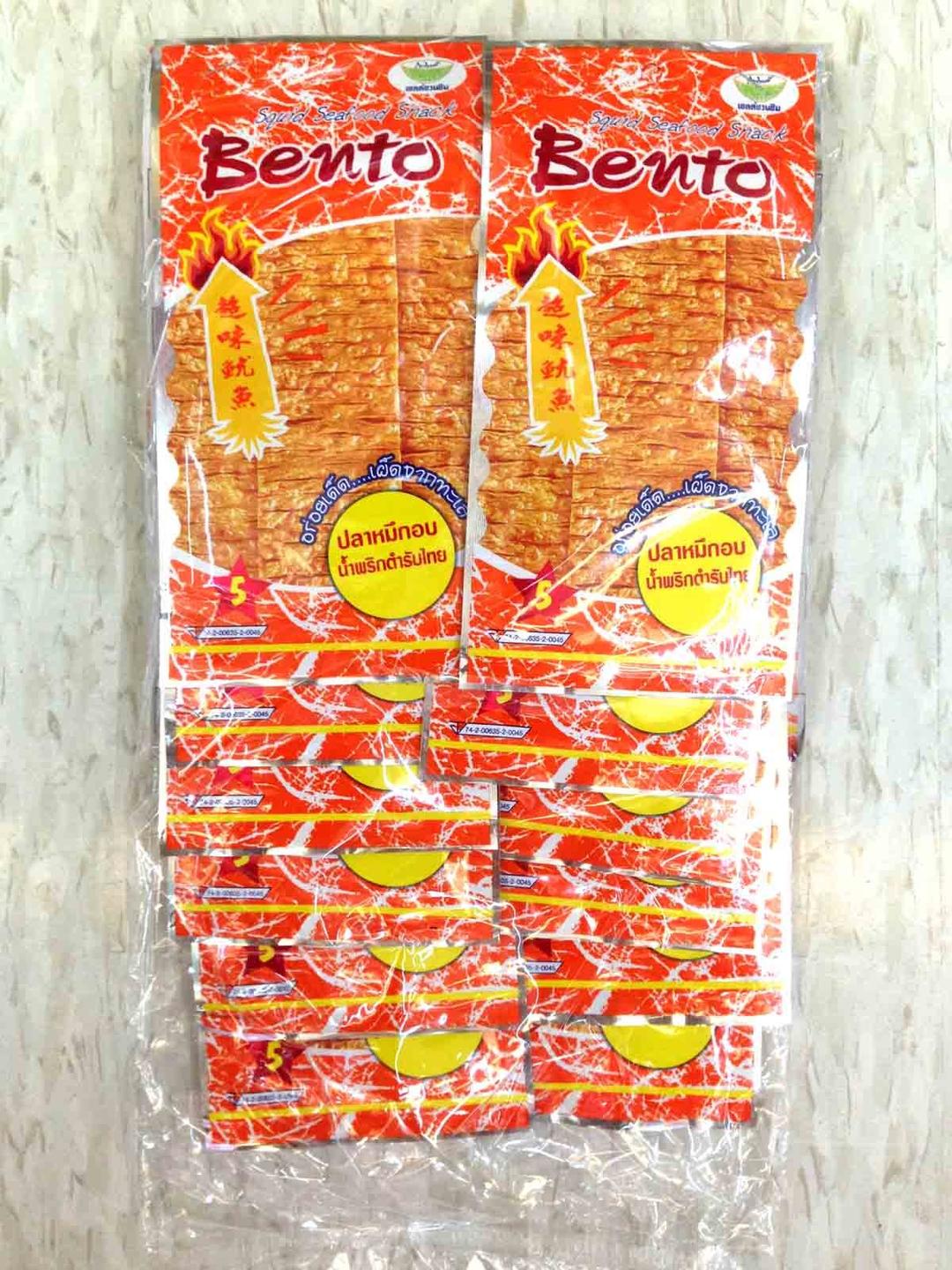 Bento Squid Seafood Snack Original Thai Chili Sauce (Wt. 6g X 12 Bags)