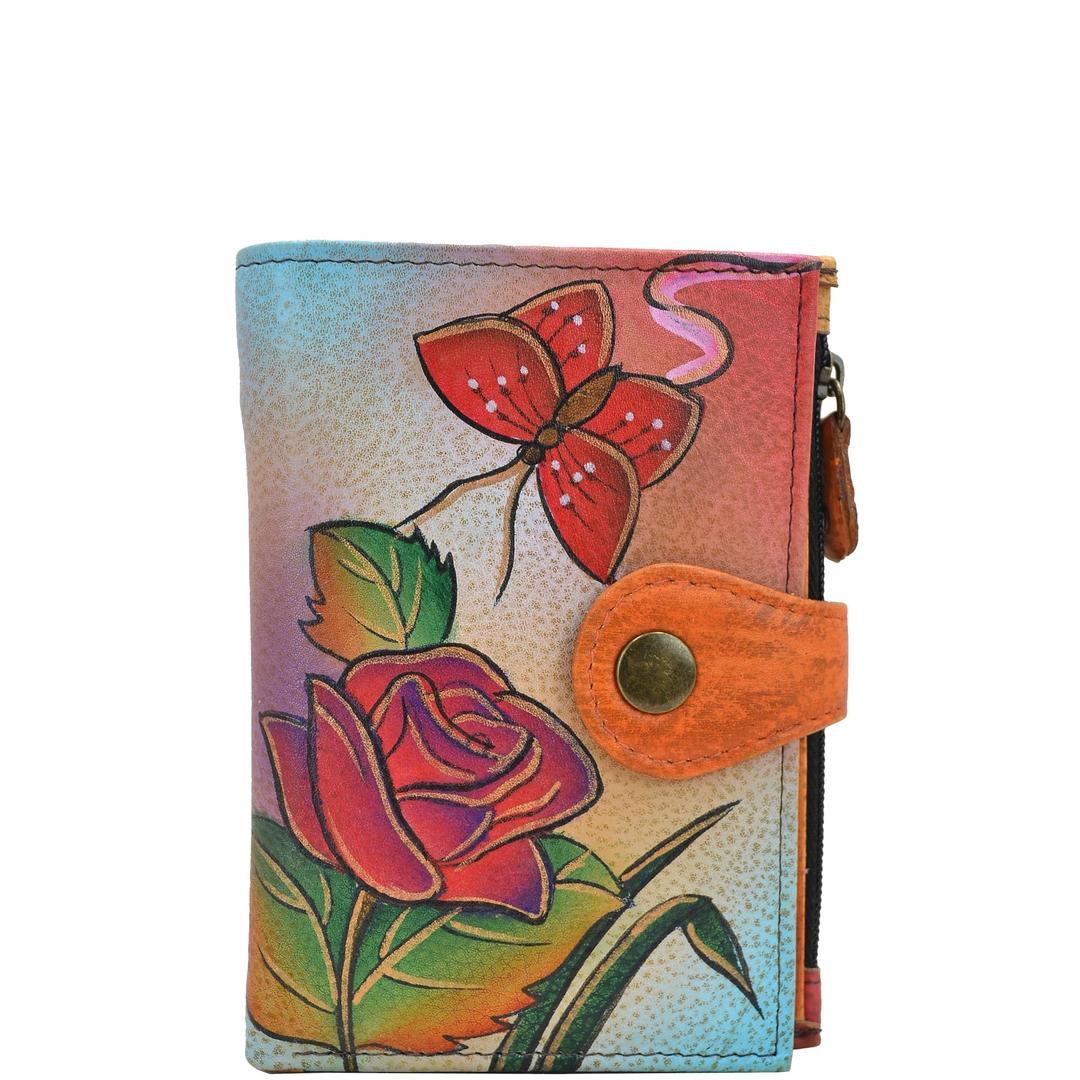 Anna by AnuschkaWomen's Hand Painted Genuine Leather Ladies Wallet