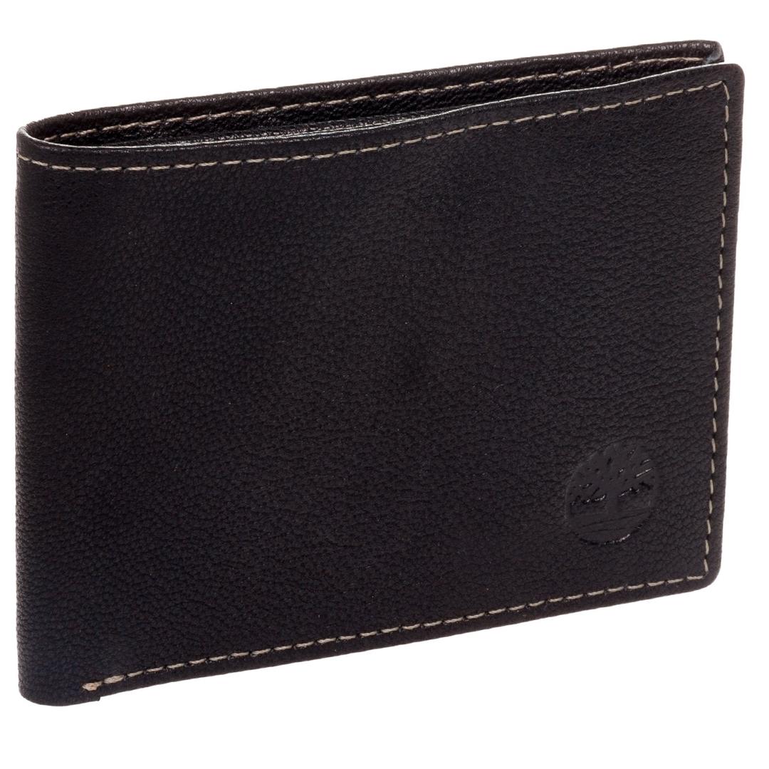 Timberland Men's Blix Slimfold Leather Wallet, Black, One Size