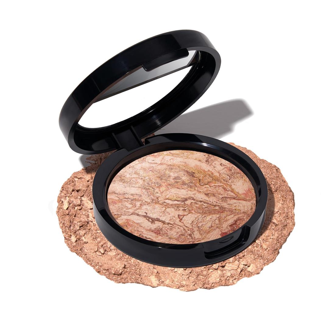 LAURA GELLER NEW YORK Baked Face and Body Frosting - Roman Holiday - 2 Oz - Illuminating Bronzer Powder - Weightless Creamy Texture - Apply Wet or Dry