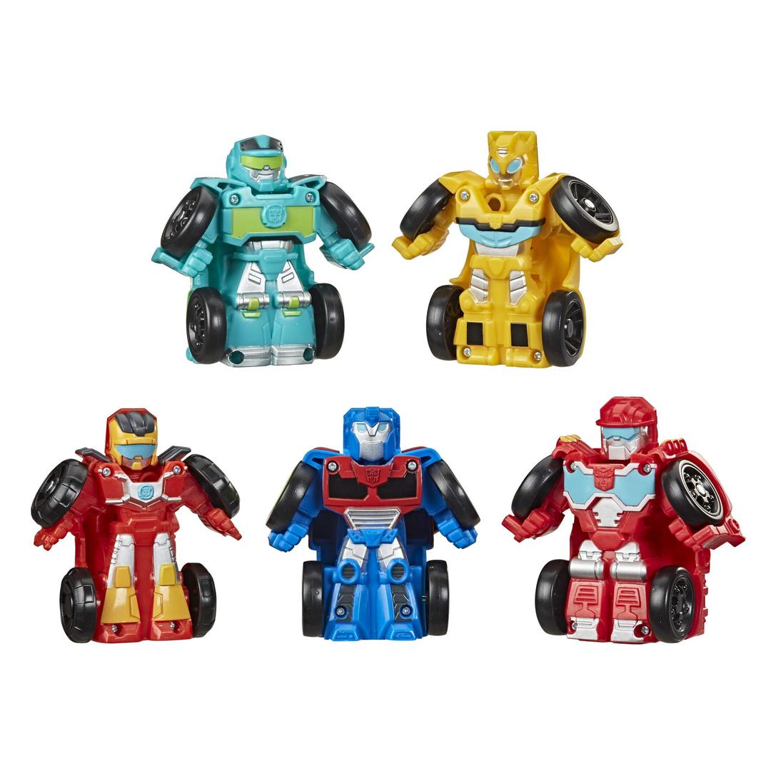 PlayskoolTransformers Heroes Rescue Bots Academy Mini Bot Racers Converting Robot Toy 5-Pack, 2-Inch Collectible Toy Cars (Amazon Exclusive)