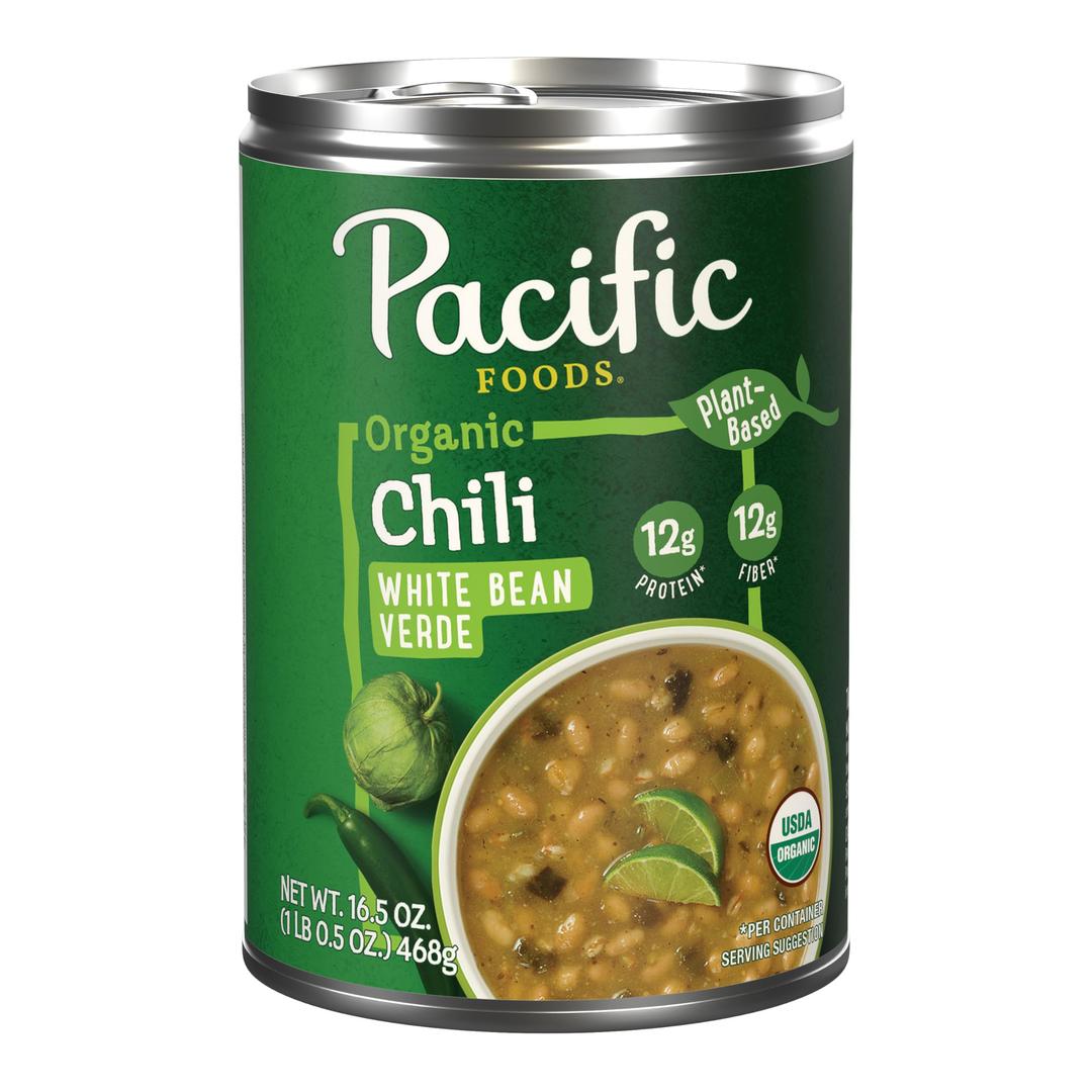 Pacific Foods Organic White Bean Verde Chili, 16.5 Ounce Can