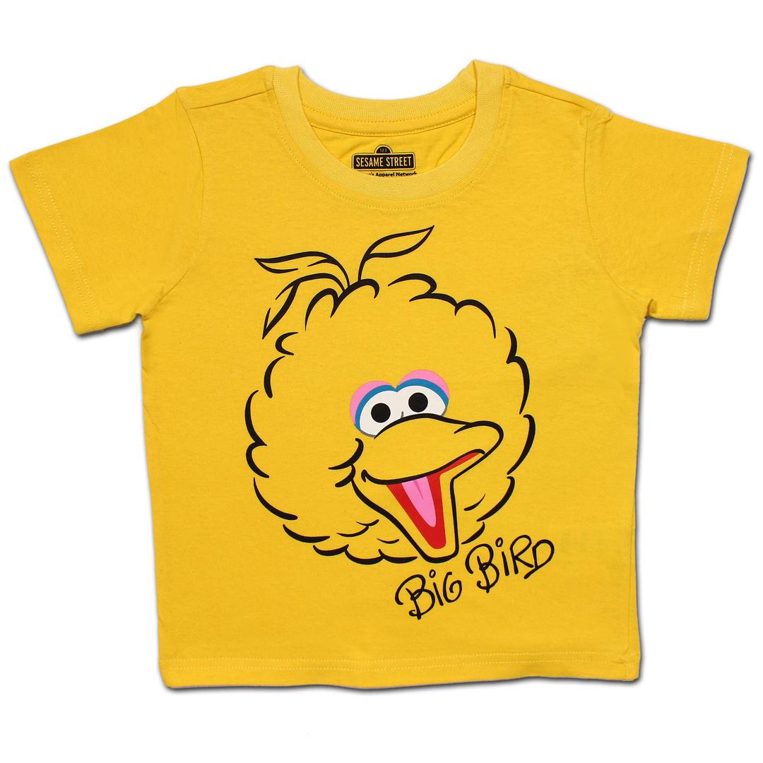 Sesame Street Oscar The Grouch and Big Bird Boys’ T-Shirt for Infant and Toddler – Green or Yellow