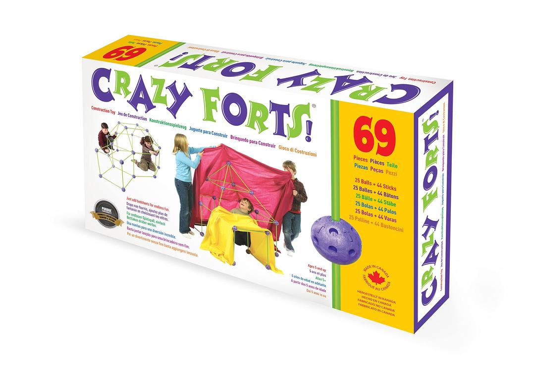 69 Piece Buildable Indoor/Outdoor Play Fort Playset, DIY, Build Your Own, STEAM toy , Purple