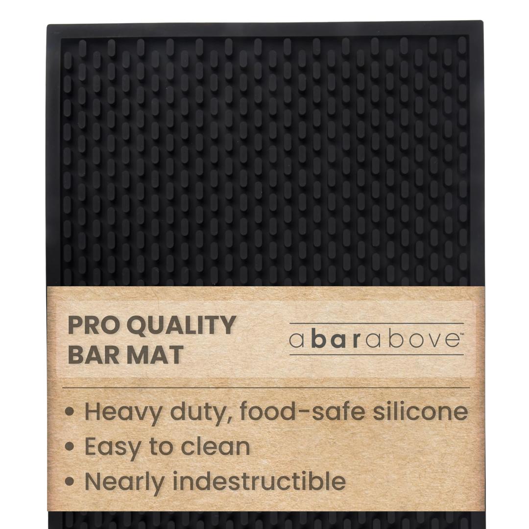 Premium A Bar Above Heavy Duty Bar Mat – Food-Safe Silicone Mat – Bar Mats for Bartending & Coffee - Commercial Strength Bartender Accessories Dish Drying Mat for Kitchen Counter - Barista Accessories