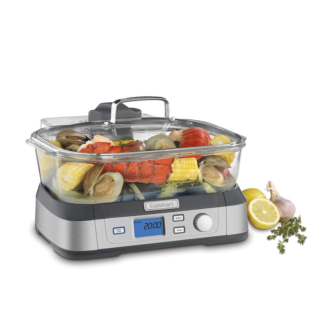 Cuisinart STM-1000 Cook Fresh Digital Glass Steamer, One Size, Stainless Steel