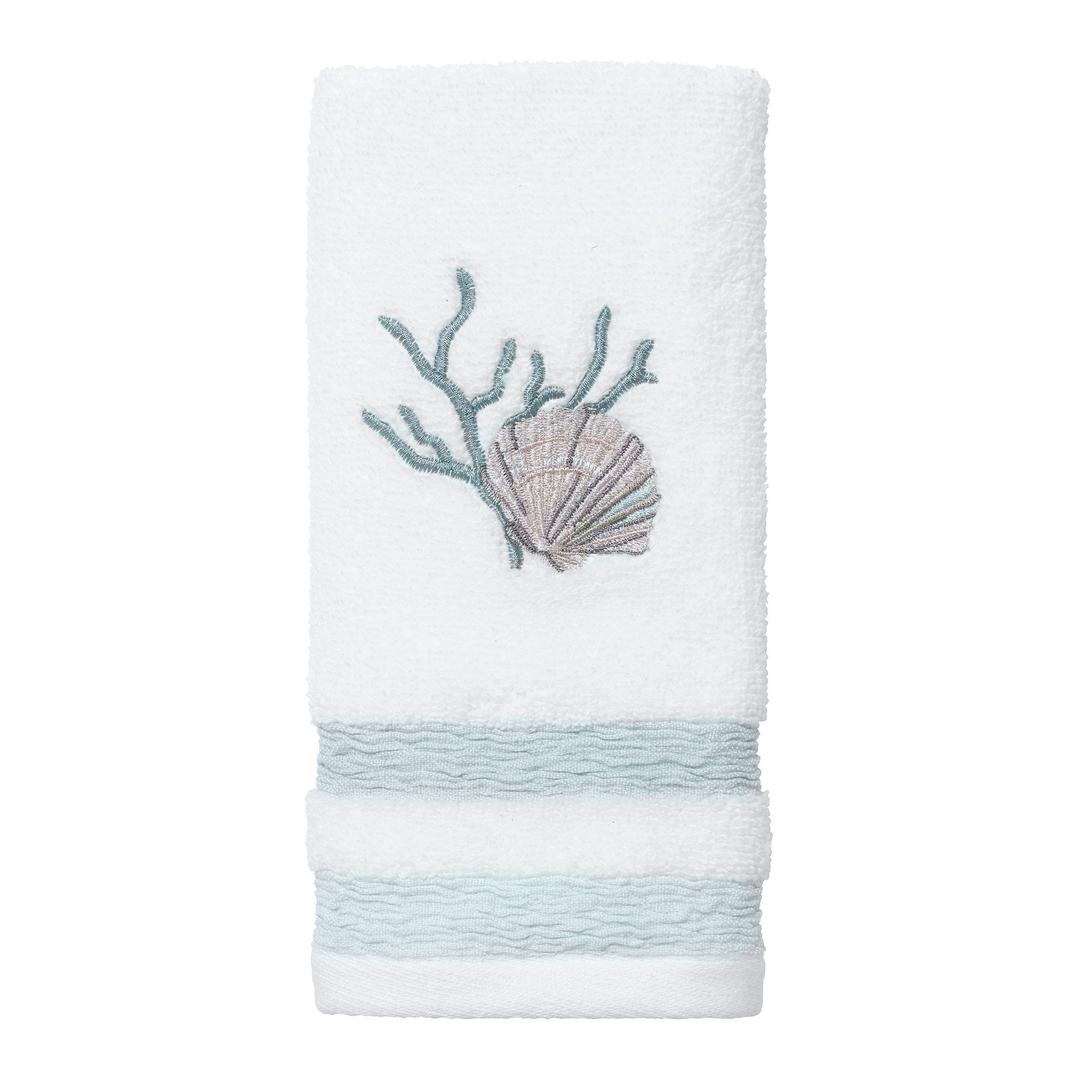 Avanti Linens - Fingertip Towel, Soft & Absorbent Cotton Towel (Coastal Terrazo Collection)