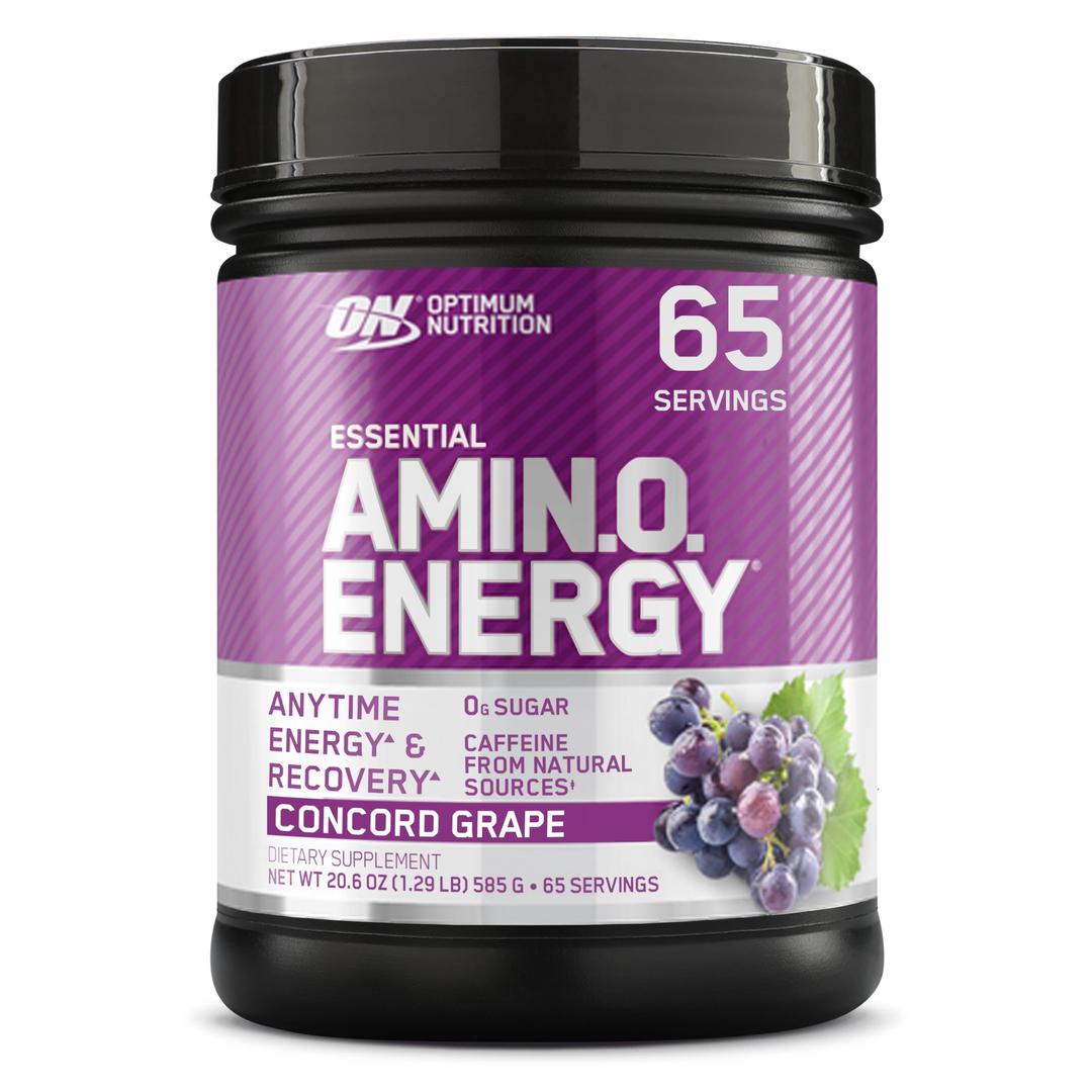 Optimum NutritionAmino Energy - Pre Workout with Green Tea, BCAA, Amino Acids, Keto Friendly, Green Coffee Extract, Energy Powder - Concord Grape, 65 Servings (Packaging May Vary)