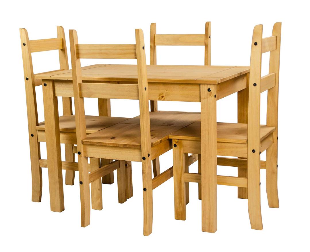 Mercers FurnitureCorona Budget Dining Table and 4 Chairs - Pine