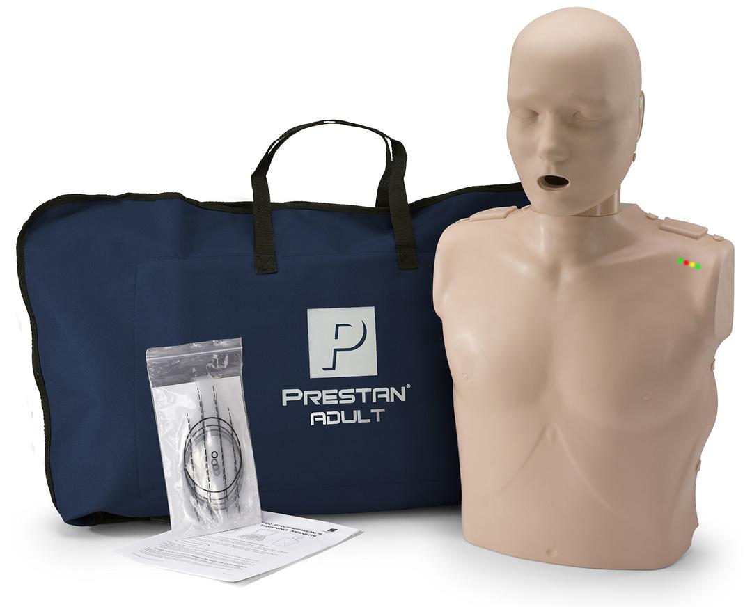 PRESTAN PP-AM-100M-MS Professional Adult CPR Training Manikin with CPR Monitor, Medium Skin