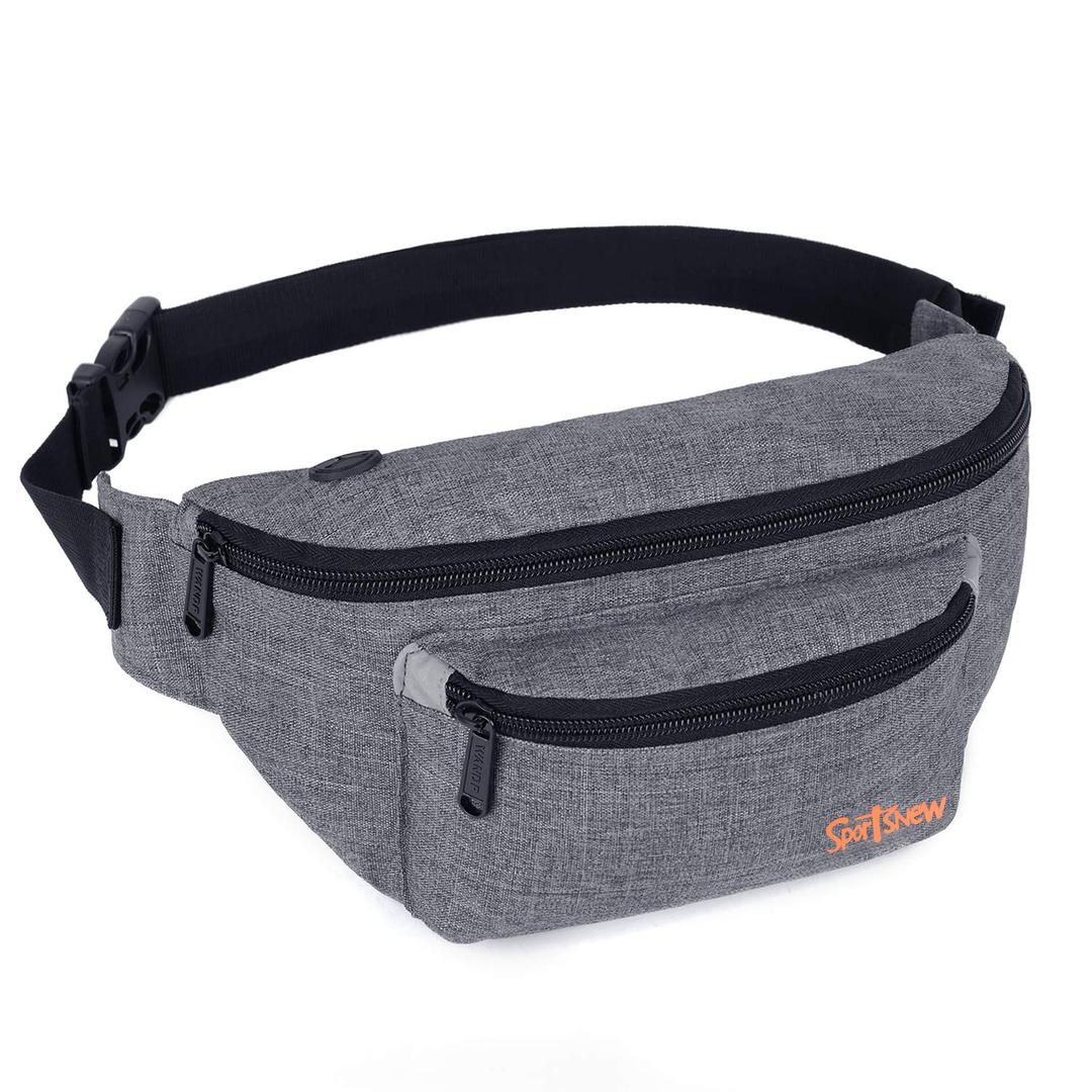 sportsnewFanny Pack for Men Women - Waist Bag Pack - Lightweight Belt Bag for Travel Sports Hiking