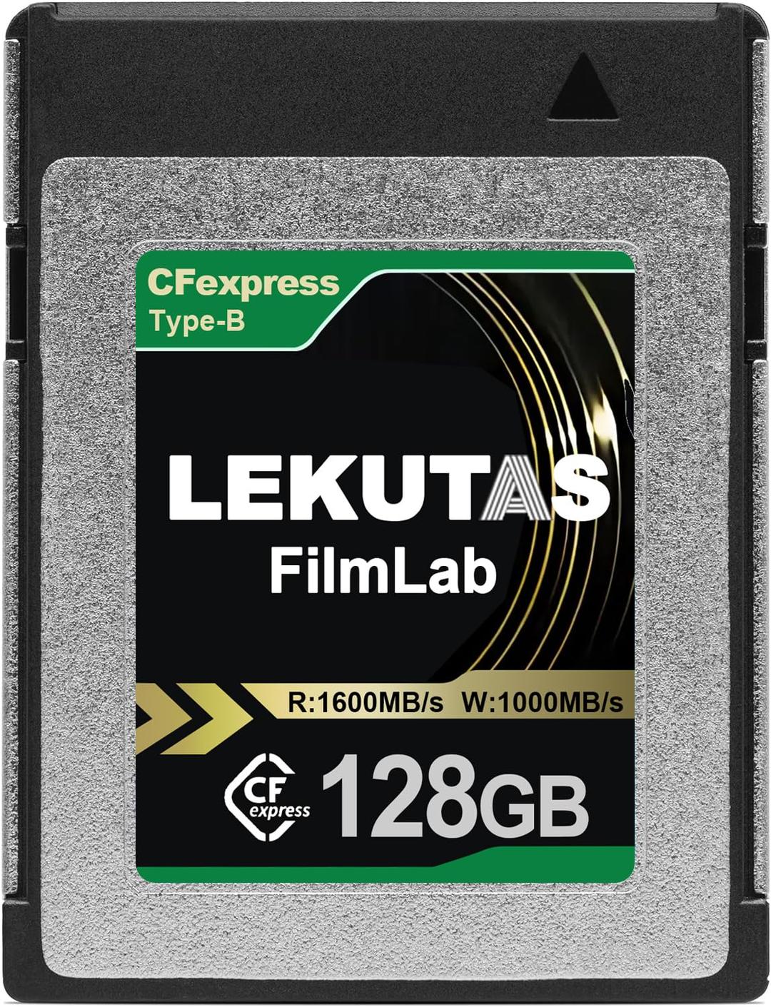 128GB CFexpress Type B Memory Card, R1600MB/s W1000MB/s CFX xqd Cards Type B for Cameras 8K RAW, Compatible with Nikon Z6/Z7/D6, Canon EOS-1DXMark III/EOS-R5, Panasonic S1/S1R, DJI Ronin 4D