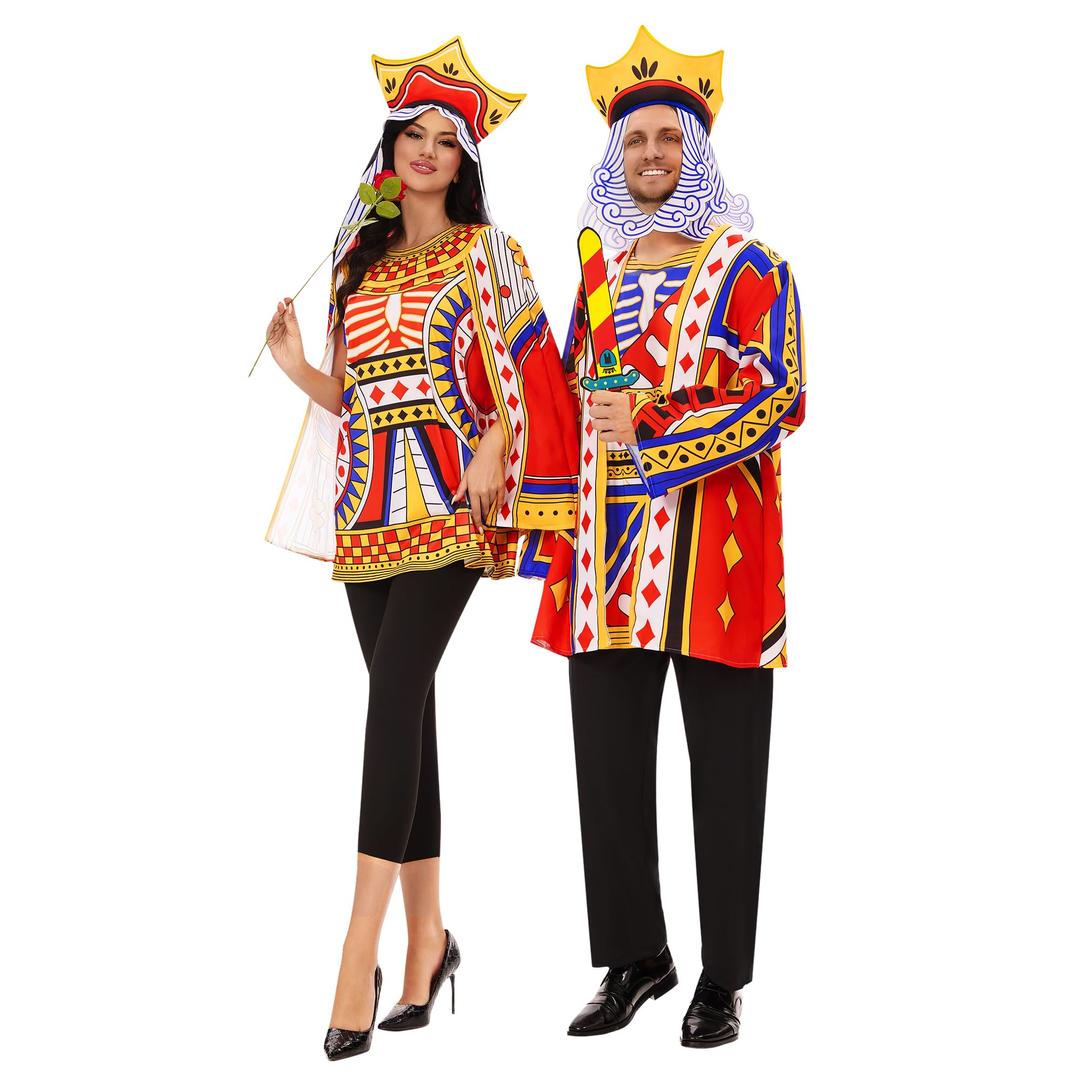 FunnlotCouples Halloween Costumes for Adults Funny - King and Queen Halloween Costumes