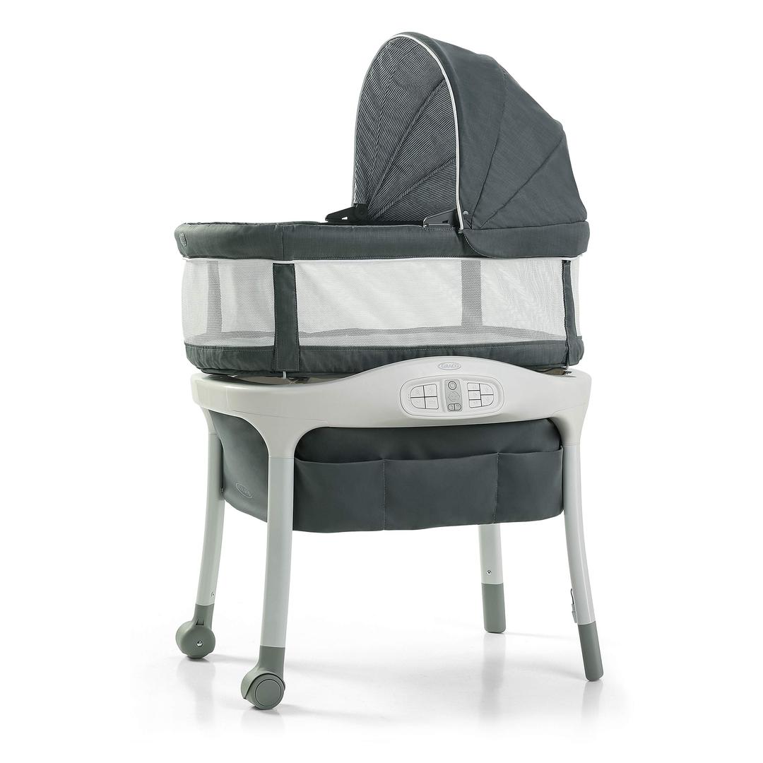 Graco Sense2Snooze Bassinet with Cry Detection Technology | Baby Bassinet Detects and Responds to Babys Cries to Help Soothe Back to Sleep, Ellison, 19 D x 26 W x 41 H Inch (Pack of 1)