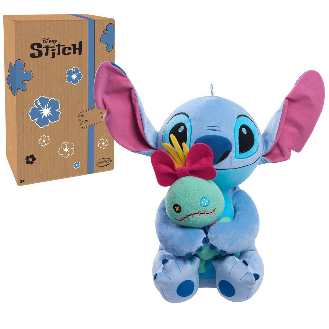 Just Play Disney Classics 23 Inch Jumbo Plush with Lil Friend, Stitch & Scrump from Disney's Lilo & Stitch, Stuffed Animal, Alien, Amazon Exclusive