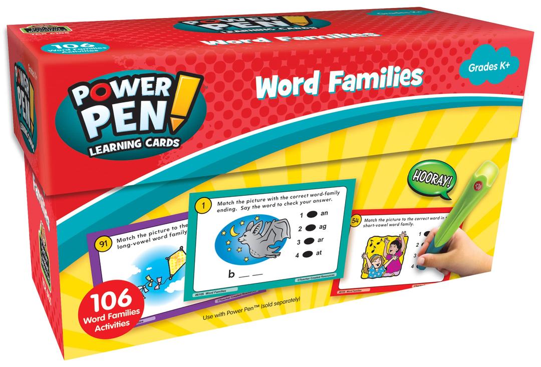 Teacher Created Resources Power Pen Learning Cards: Word Families (6105)