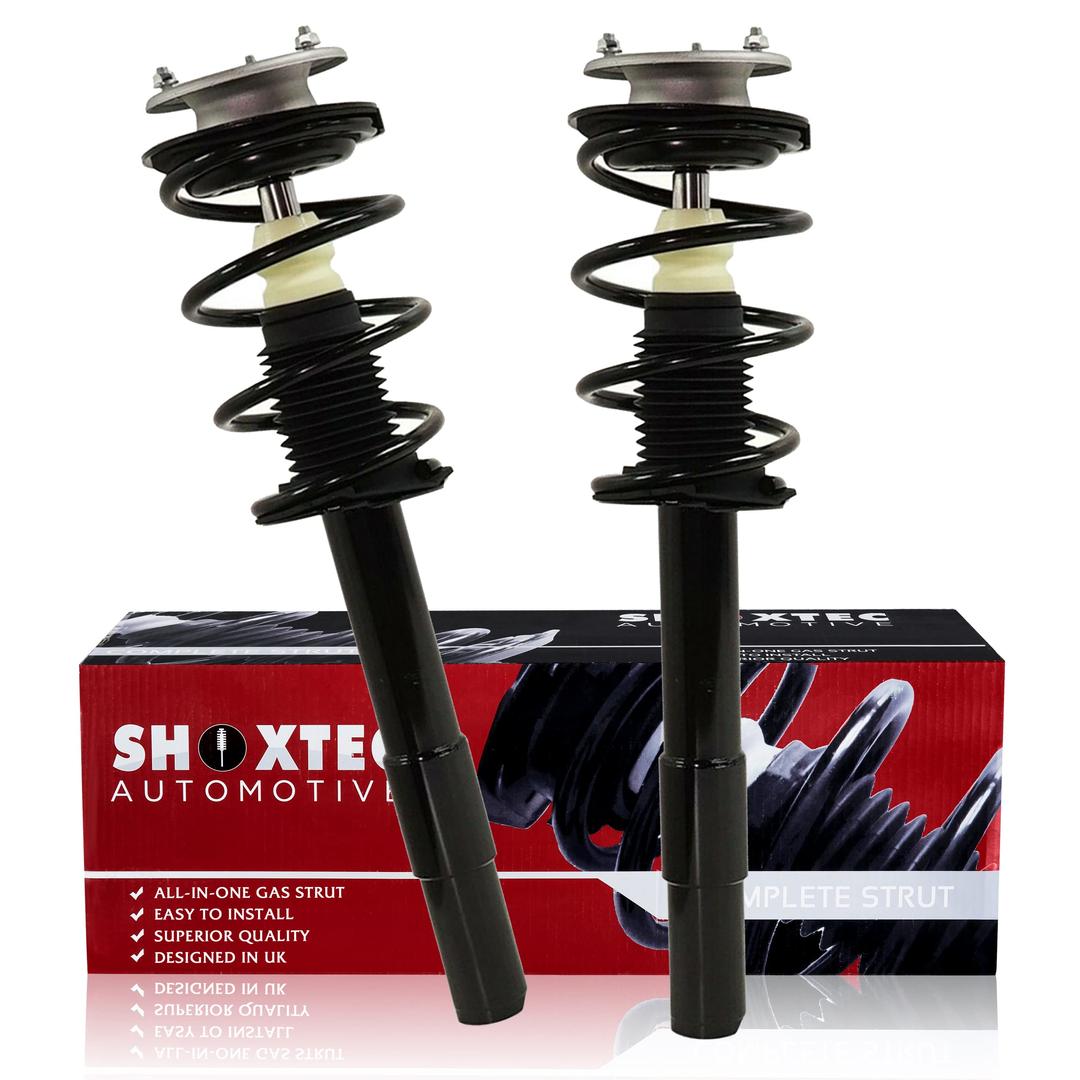 Shoxtec Front Pair Complete Struts Replacement for 2004-2007 BMW 525i 2008-2010 BMW 528i 2004-2007 BMW 530i 2008-2010 BMW 535i Coil Spring Shock Absorber Repl. part no 1335632L 1335632R