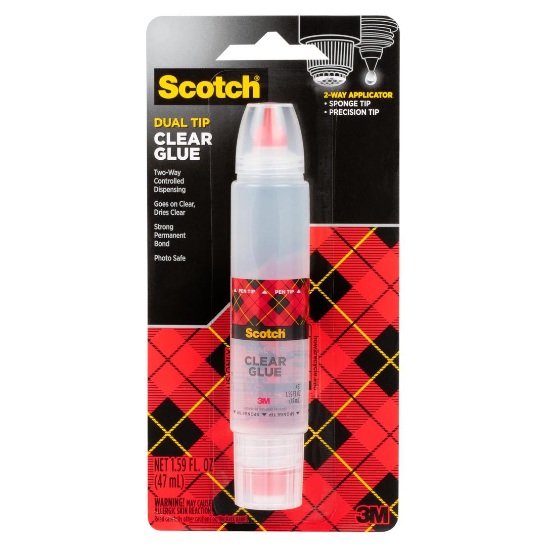 Scotch Glue Stick 2-way Applicator 1.6oz (50gr), 1 stick/pack | Safe and Children Friendly | Clear color | Strong adhesive | Water based | Non toxic | Acid free | For Paper, Scrapbooking | Glue Stix