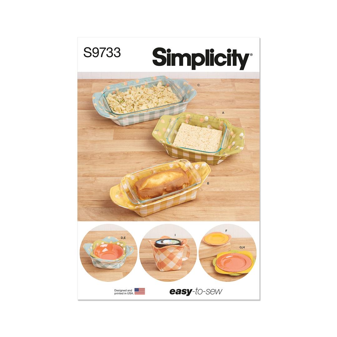 SimplicityKitchen Cozies Sewing Pattern Kit, Code S9733, One Size, Multicolor