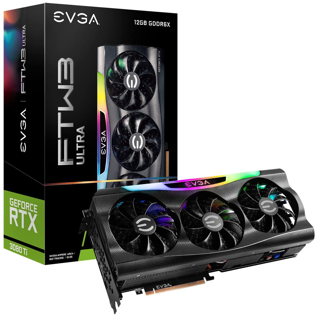 EVGA Geforce Rtx 3080 Ti Ftw3 Ultra Gaming, 12G-P5-3967-Kr, 12Gb Gddr6X, Icx3 Technology, Argb Led, Metal Backplate, Black