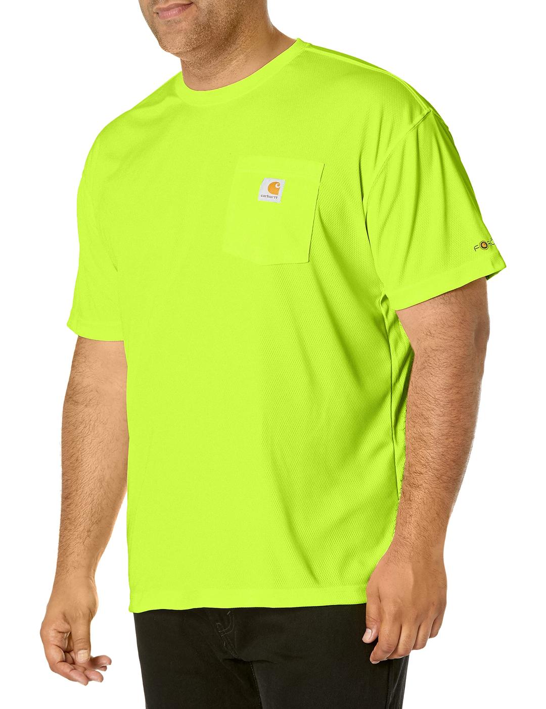 CarharttMen's High-Visibility Force Relaxed Fit Lightweight Color Enhanced Short-Sleeve Pocket T-Shirt