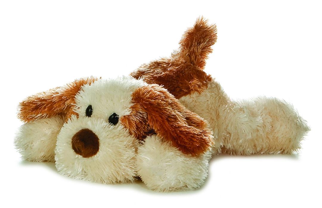 AuroraAdorable Mini Flopsie™ Scruff™ Stuffed Animal - Playful Ease - Timeless Companions - Brown 8 Inches