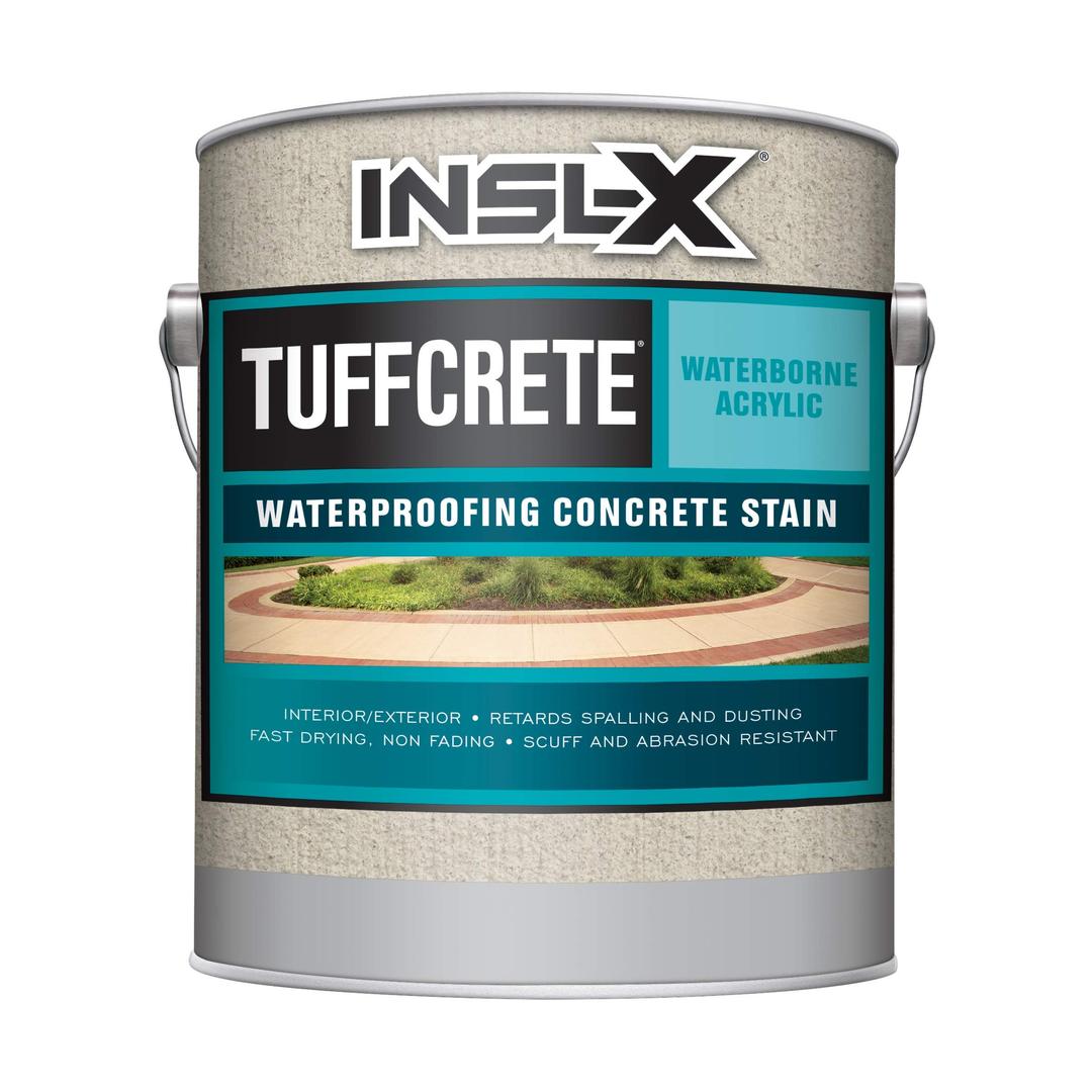 INSL-X TuffCrete Waterborne Acrylic Concrete Stain Paint, Clear, 1 Gallon, 128 Fl Oz (Pack of 1)