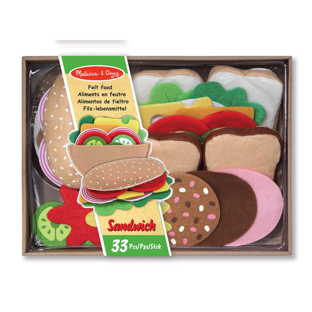 Melissa & DougFelt Food Sandwich Set | Pretend Play | Play Food | 3+ | Gift for Boy or Girl