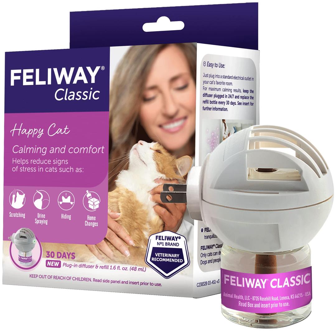 FELIWAYClassic Cat Calming Pheromone Diffuser, 30 Day Starter Kit (48 mL)