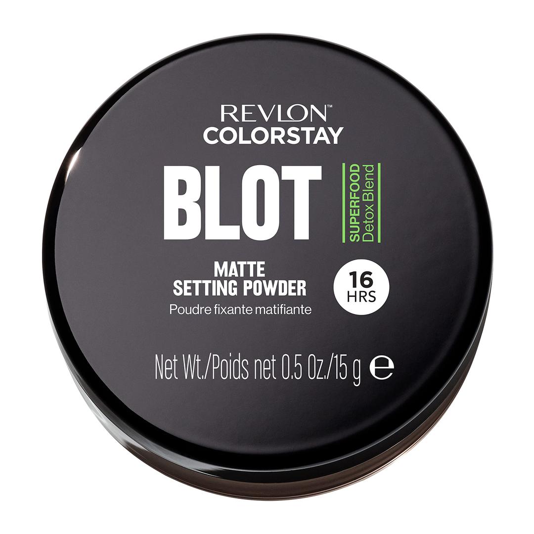 REVLONColorStay Blot Face Powder, Mattifying, Blurring & Oil Absorbing Setting Powder, Absorb Sebum, Blurs Imperfections and Reduces Pore Appearance, 0.5 oz