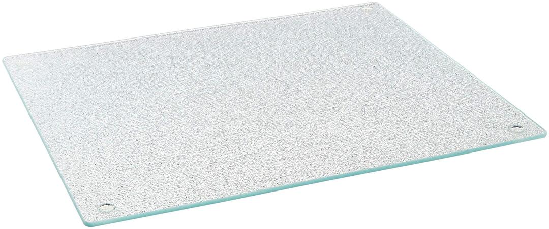 Farberware Large Glass Cutting Board, Dishwasher-Safe Kitchen Board with Non-Slip Feet, Scratch Resistant, Heat Resistant, Shatter Resistant, 12 x 14 Inches, Clear