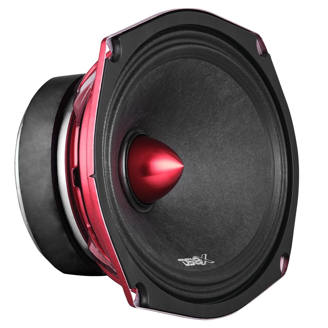 DS18PRO-X694 BM Loudspeaker - 6x9, Midrange, Red Aluminum Bullet, 400W Max, 200W RMS, 4 Ohms - Premium Quality Audio Door Speakers for Car,Truck and Motorcycle Stereo Sound System (1 Speaker)