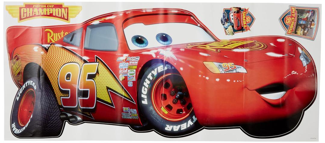 Roommates Disney Pixar Cars Lightening Mcqueen Peel And Stick Giant Wall Decal