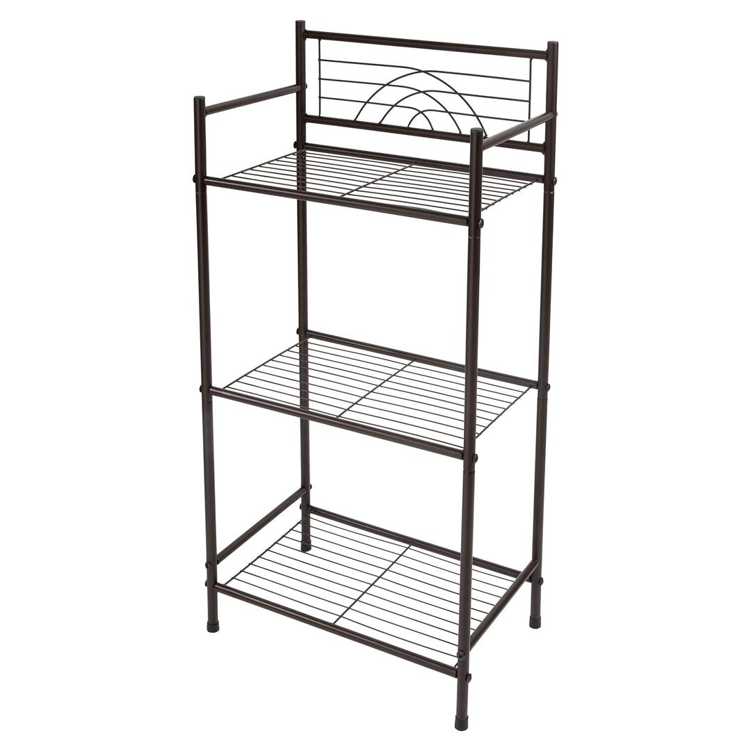 Bath Bliss 3 Tier Storage Shelf | Freestanding | Dimensions: 17.3"x 10.6"x 35.8 | Free Standing | Rust Resistant | Bathroom Storage | Easy to Assemble