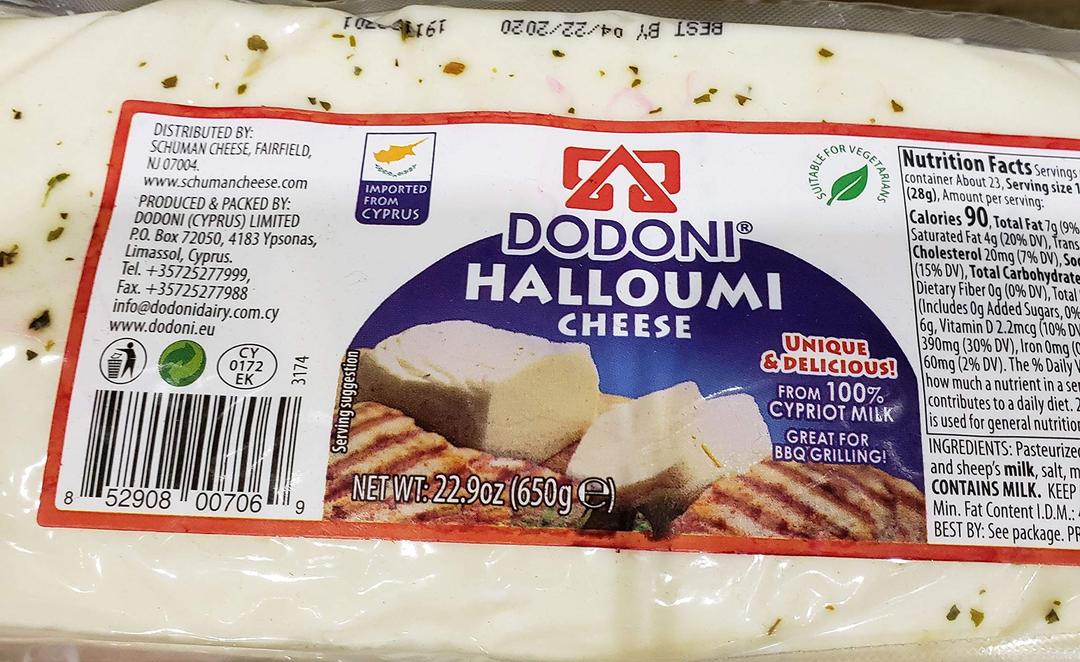 DodoniHalloumi Cheese with dill 650g (Pack of 6)