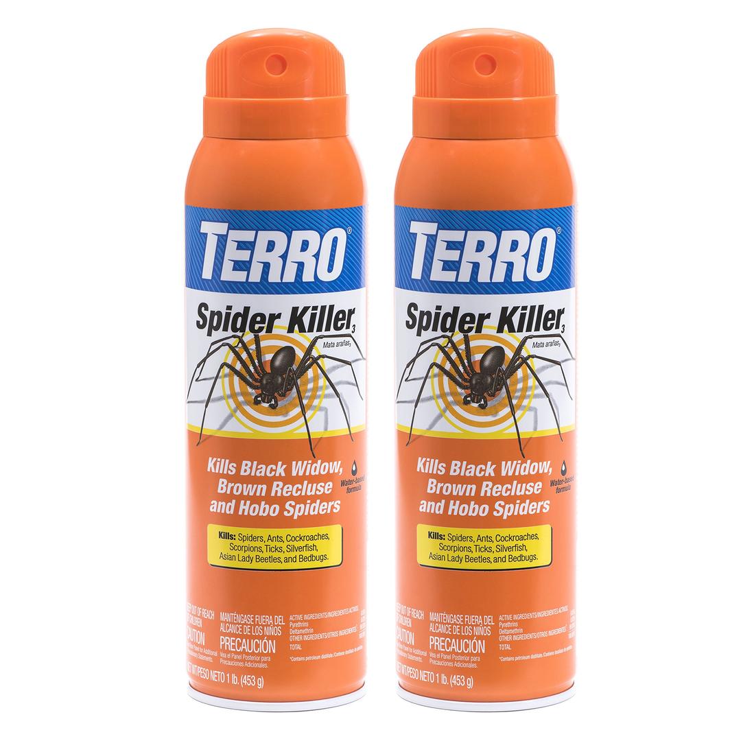 TerroT2302 Spider, Ant, Roach, and Other Insects Killer Aerosol Spray – 2 Pack