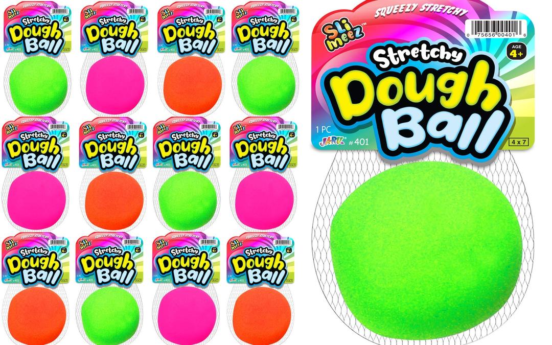 Stretchy Dough Ball (1 Ball) Fidget Toy Stress Balls for Adults and Kids. Neon Color Slow Rising Squishy Balls Autism Sensory Products. Stress Relief Toy Therapy Putty 401-1s