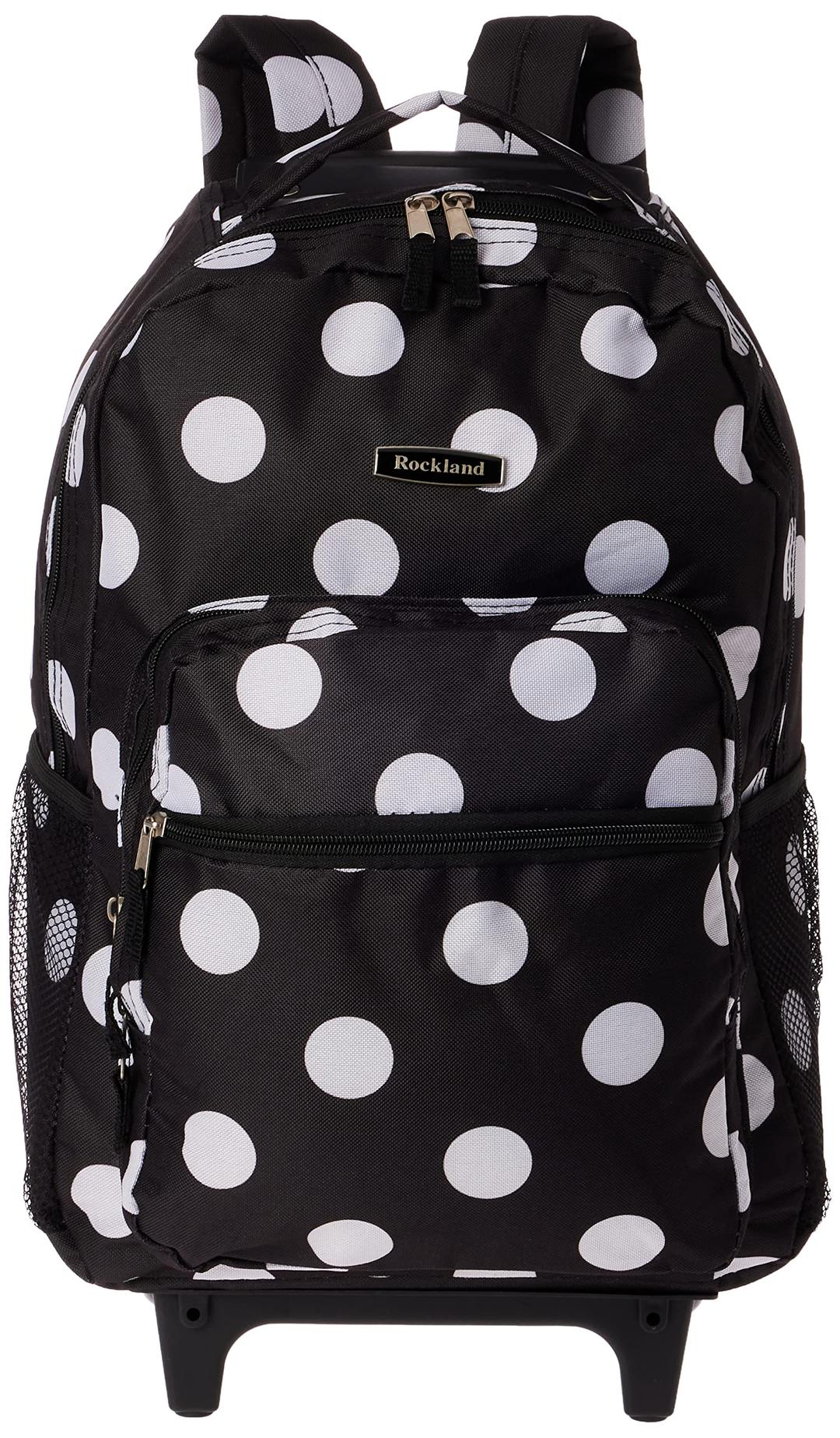 RocklandDouble Handle Rolling Backpack, BLACKDOT, One Size