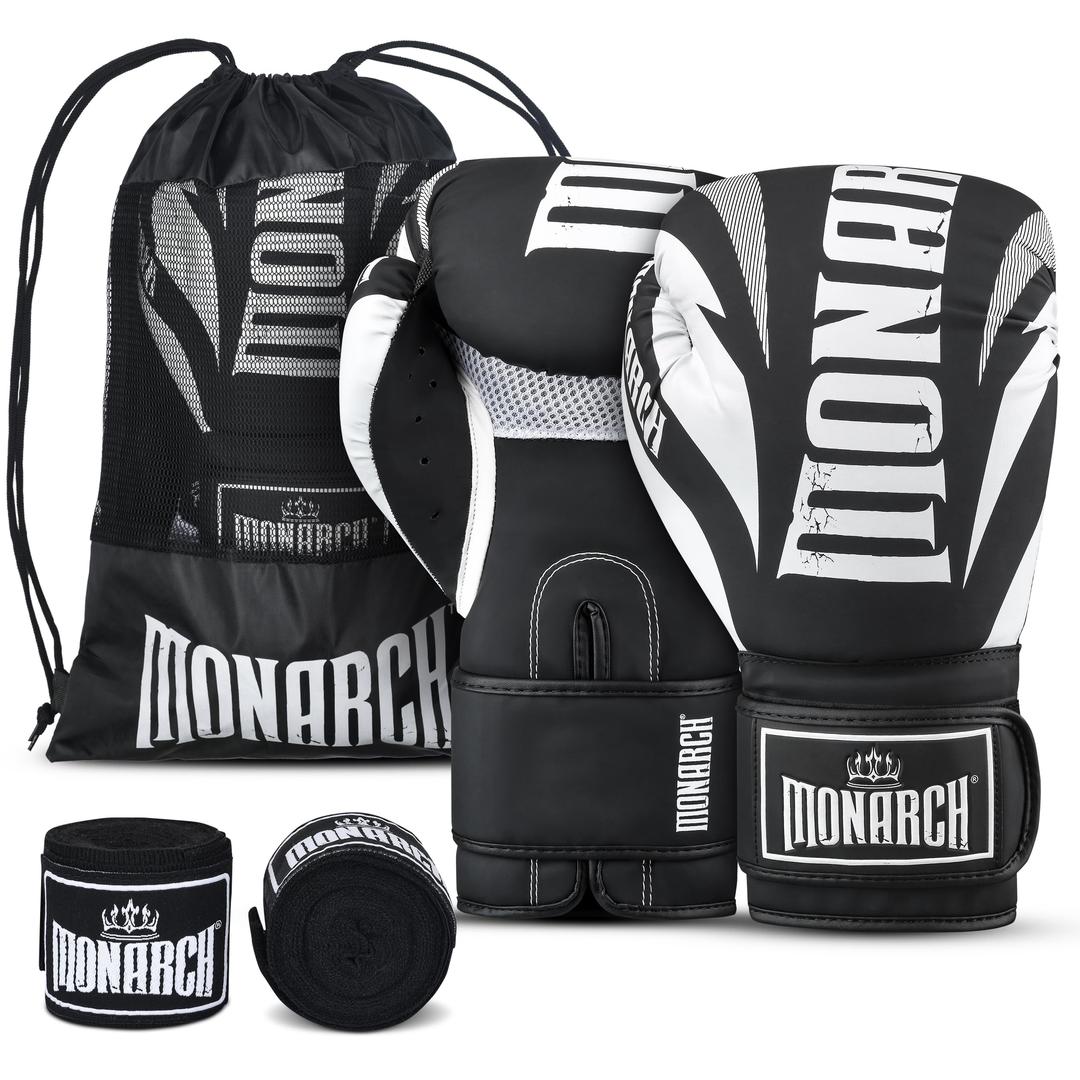 Boxing Gloves Men Women with Hand Wraps for Boxing, Muay thai, kickboxing, Punching Bag Workout traing and Sparing Gear Complete Boxing Kit, Size 8-16 OZ