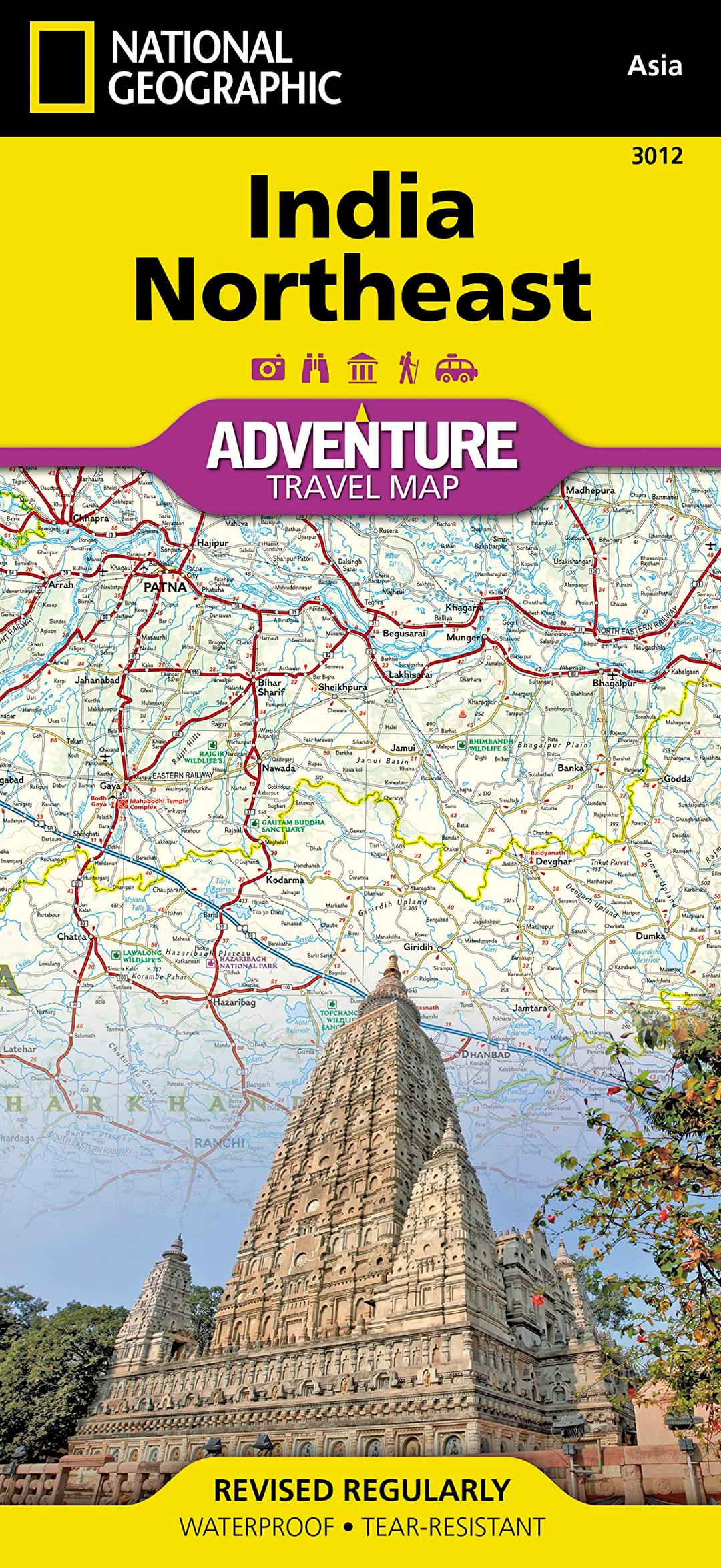 India Northeast Map (National Geographic Adventure Map, 3012)