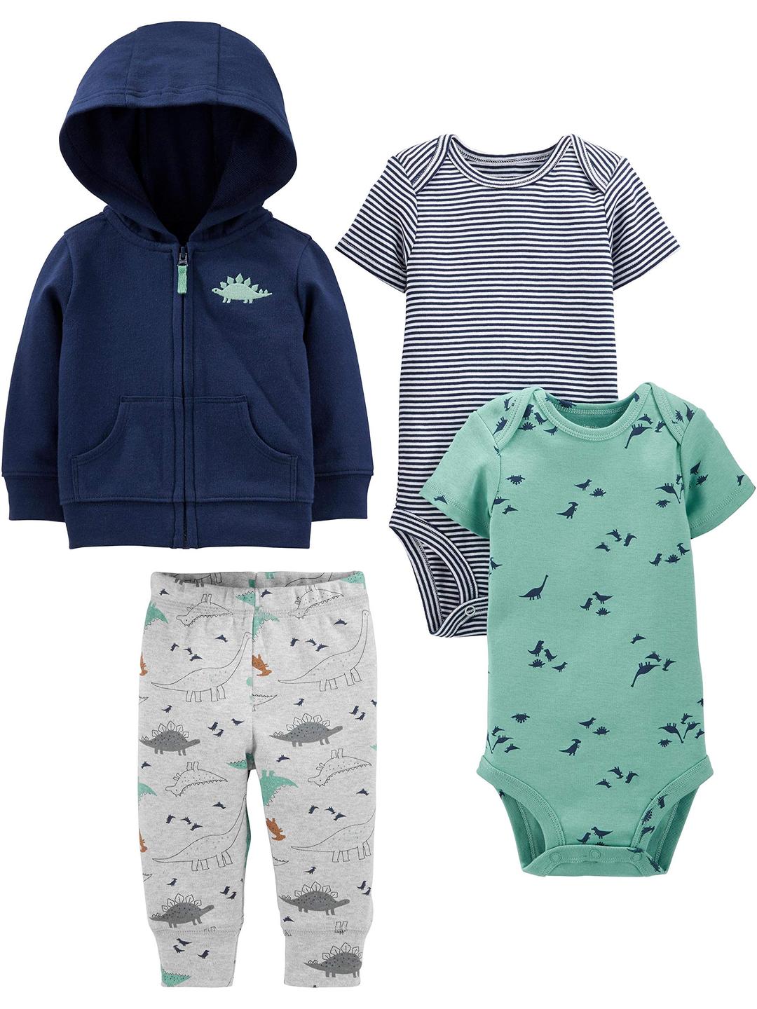 Simple Joys by Carter'sbaby-boys 4-piece Jacket, Pant, and Bodysuit Set