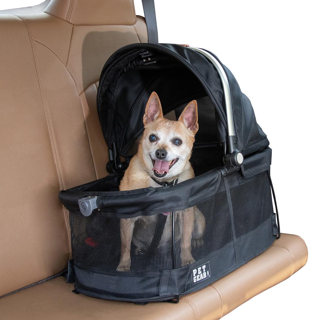 Pet GearView 360 Pet Safety Carrier & Car Seat for Small Dogs & Cats Push Button Entry,Available in 7 Colors