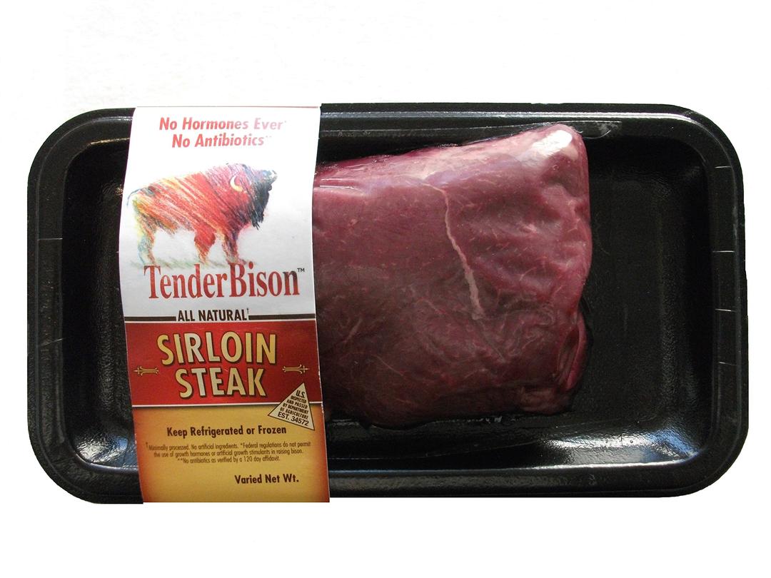 TenderBison Sirloin Steak - Count of 6 (6-8 oz. each) Made with North American Buffalo.