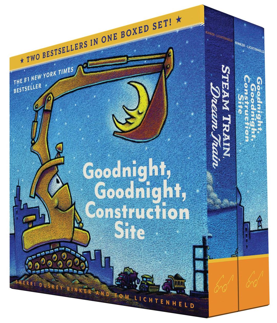 Goodnight, Goodnight, Construction Site and Steam Train, Dream Train Board Books Boxed Set Board book – Illustrated, September 15, 2015