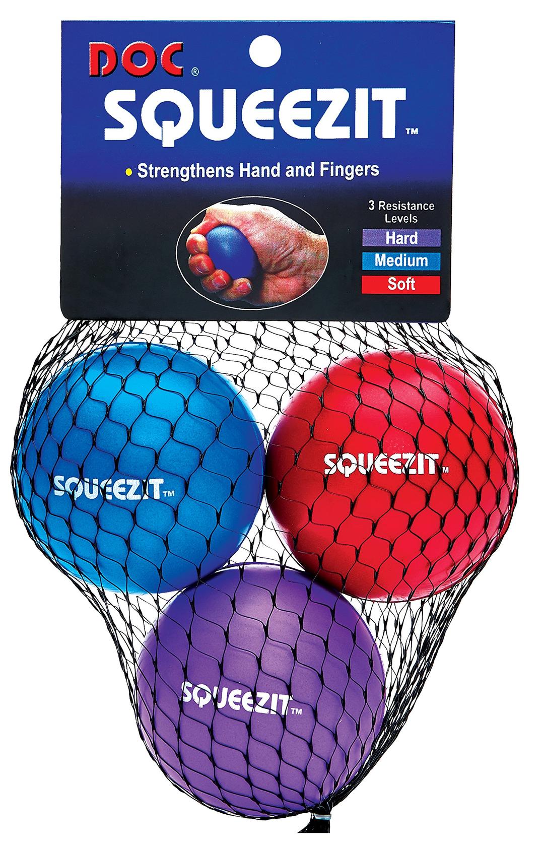 Unique Sports Tennis Elbow Therapy Squeeze-It Balls - 3 Resistance Levels Red