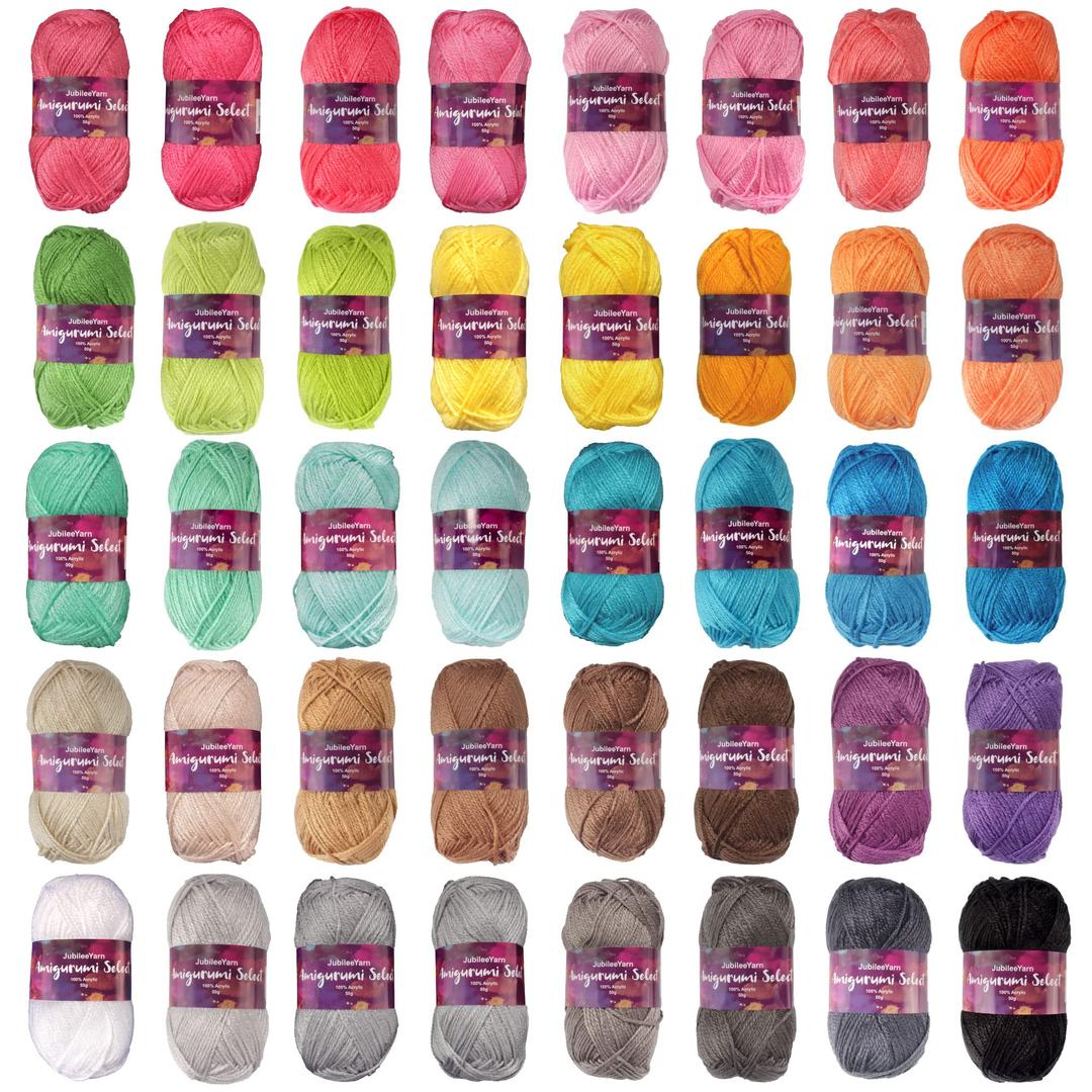 JubileeYarn Amigurumi Select Yarn - Baby Acrylic - Every Color - 40 Skeins