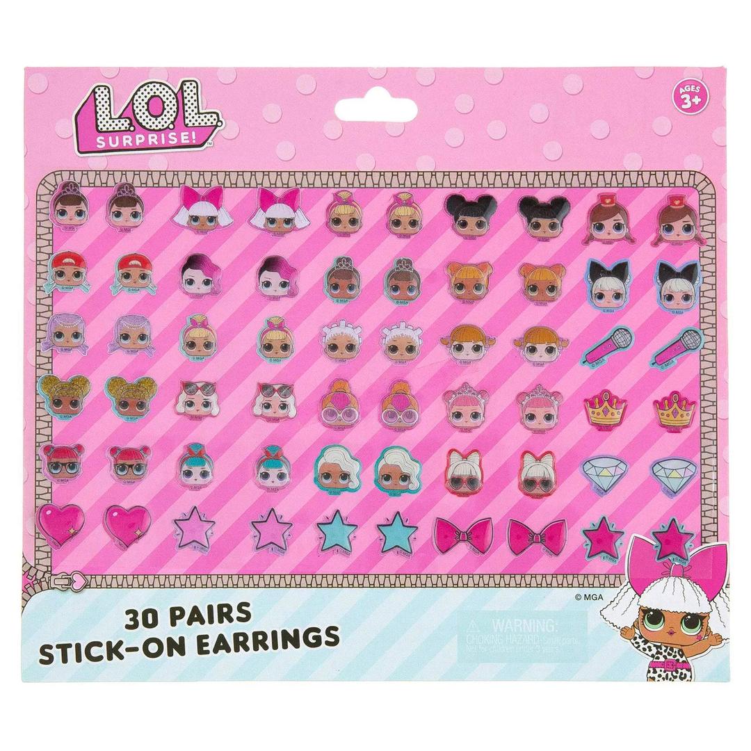 UPD LOL Dolls Sticker Earrings (24 Pair) Earrings Stickers, Birthdays, Party Favor