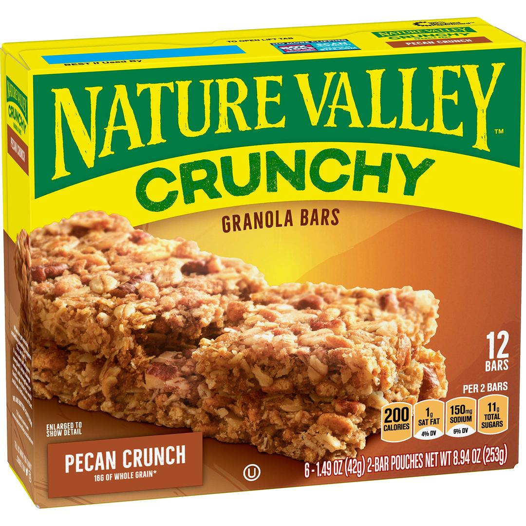 Nature ValleyCrunchy Granola Bars, Pecan Crunch, 12 Bars, 8.94 OZ (6 Pouches)